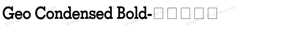 Geo Condensed Bold字体转换